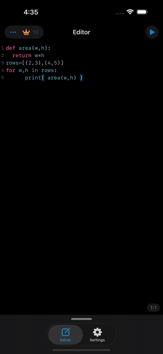 Mixed two- and six-space indentation being normalised to consistent four-space blocks